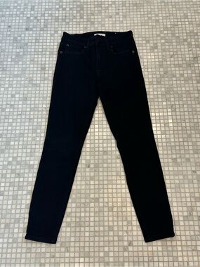 STS Blue Ellie Dark Black High Rise Straight  Slim Jeans